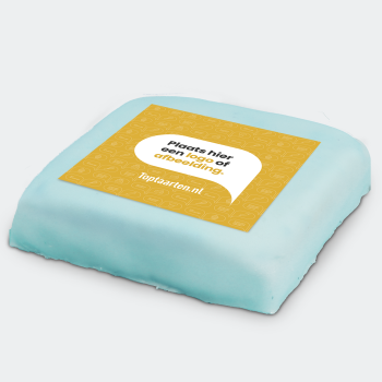 Marzipan photo cake blue