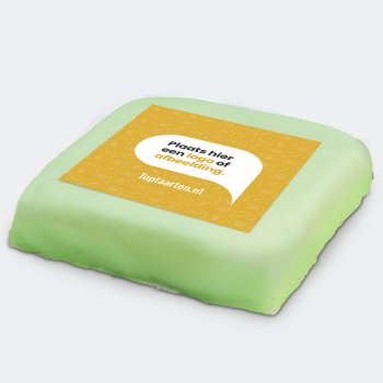 Marzipan photo cake green