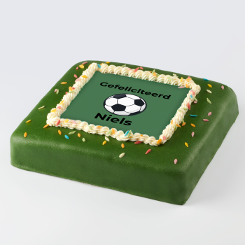 Festive marzipan photo cake green