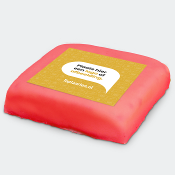 Marzipan photo cake red