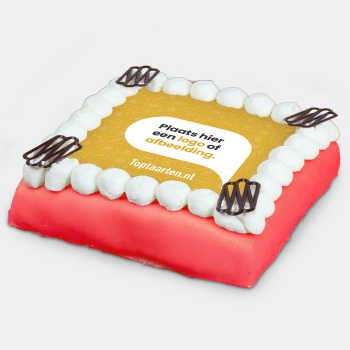 Marzipan photo cake deluxe red
