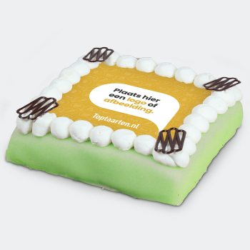 Marzipan photo cake deluxe green