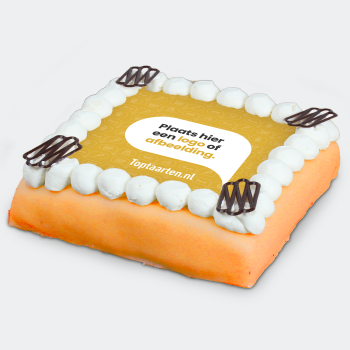 Marzipan photo cake deluxe orange