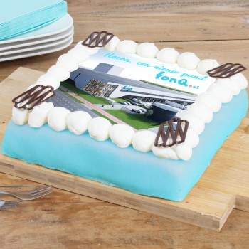Marzipan photo cake deluxe blue