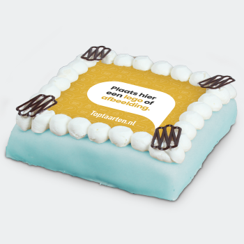 Marzipan photo cake deluxe blue