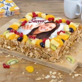 Luxury fruit photo cake