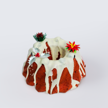 Red velvet kersttulband