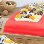 Marzipan cake deluxe red