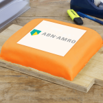 Marzipan photo cake orange