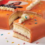 Festive marzipan photo cake orange