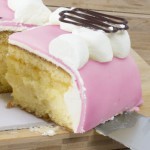 Marzipan photo cake deluxe pink