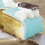 Marzipan photo cake deluxe blue