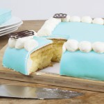 Marzipan photo cake deluxe blue