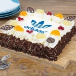 Slagroom fototaart chocolade