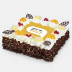 Slagroom fototaart chocolade