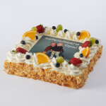 Cream photo cake fruit