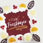 Kersttaart Fijne Feestdagen