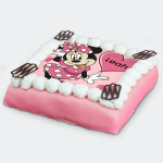 Marsepeintaart Minnie - met eigen tekst