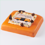 Luxury marzipan photo cake orange