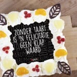 Felicitatie zonder taart..